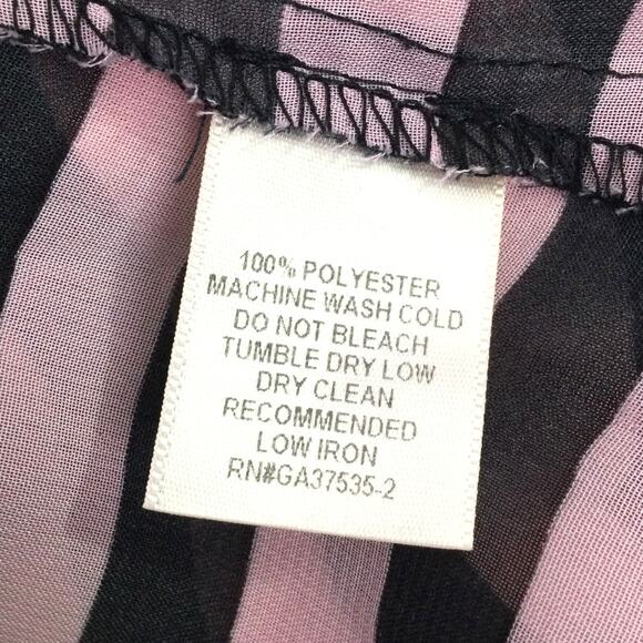 Monteau Sheer Sailor Stripe Collared Lightweight Button Down Front Pocket Top L - Picture 8 of 12